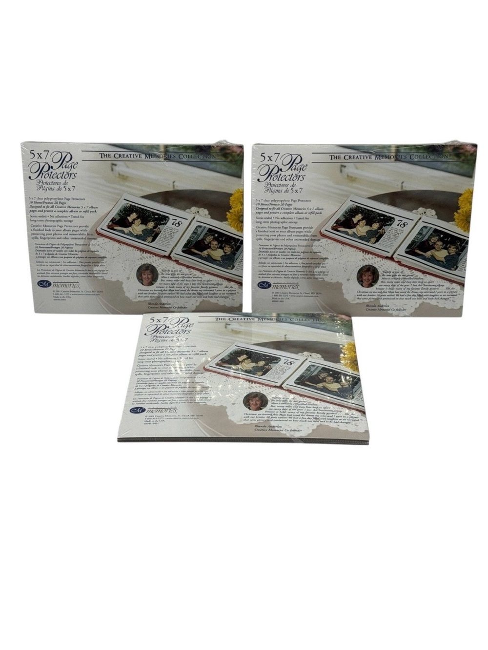 Lot of 3 Creative Memories 5x7 Page Protectors 3 Packs of 10 New Sealed 2001 NOS